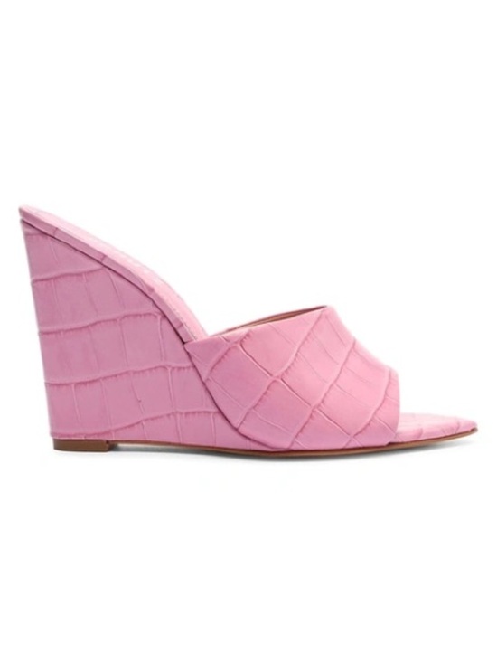 SCHUTZ Shoes - SCHUTZ 8.5 LUCIMARA COUROS/ROSA WIDE CROCO/CLUB ROSE